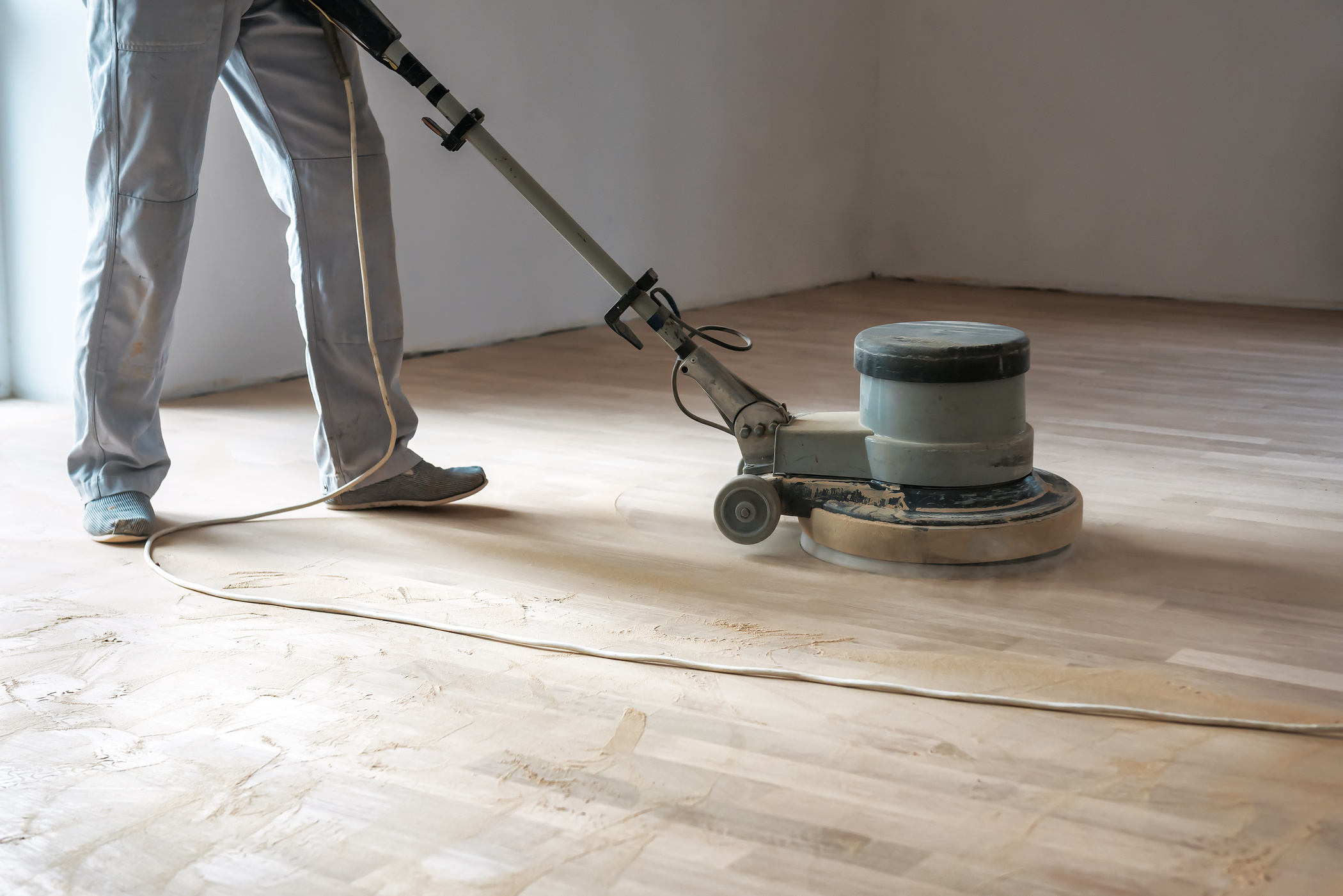 professional polishing machine polish the floor
